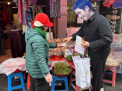 화순 고인돌시장 장날 칫솔 나눔